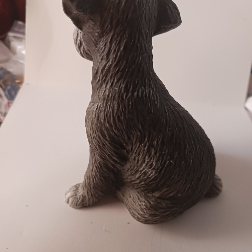 Lefton vintage Schnauzer sog figurine realistic dog - Picture 4 of 6